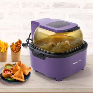 The Better Home FUMATO Aerochef Pro Air fryer With Digital Panel & Easy Peek Through Lid, 6.8L| 1100W Air Fryer with 5 Preset Function & 90% Less Oil Consumption| 1 Year Warranty (Purple Haze) Amazon.in Home & Kitchen
