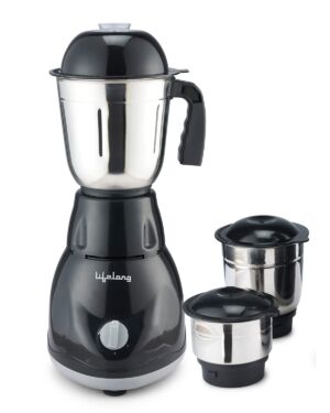 Buy Lifelong LLMG23 Power Pro 500-Watt Mixer Grinder with 3 Jars (Liquidizing, Wet Grinding and Chutney Jar), Stainless Steel blades, 1 Year Warranty (Black) Online at Low Prices in India – Amazon.in