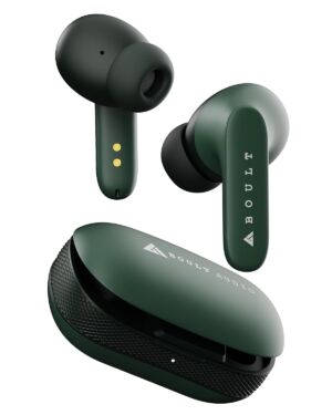 Boult Audio Z20 TWS Earbuds with 40H Playtime, Zen™ ENC Clear Calling Mic, Made in India, 10mm Rich Bass Drivers, Type-C Fast Charge, IPX5, Touch Controls, Voice Assistant, BT 5.3 Ear Buds (Green)  Amazon.in Electronics