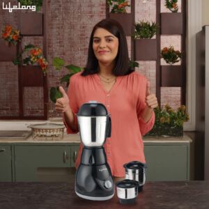 Buy Lifelong LLMG23 Power Pro 500-Watt Mixer Grinder with 3 Jars (Liquidizing, Wet Grinding and Chutney Jar), Stainless Steel blades, 1 Year Warranty (Black) Online at Low Prices in India – Amazon.in