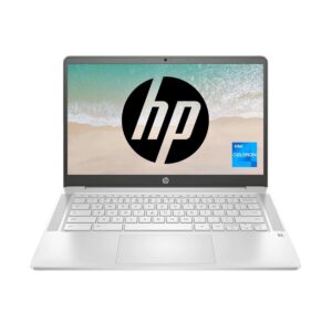 HP Chromebook 14a, Intel Celeron N4500 14inch(35.6 cm) FHD Touchscreen Laptop (Chrome OS, 4 GB SDRAM/64 GB eMMC/Chrome 64 /Dual Speakers/Google Assistant Built-in/Mineral Silver) 14a- na1004TU Computers & Accessories
