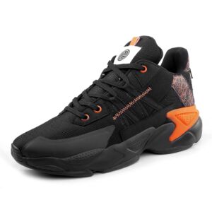 Buy Bacca Bucci® Goat Men’s Basketball Shoes with Shock Absorption Sports Lining & Anti-Slip Whole- Woven Upper- Black