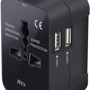 rts Universal Travel Adapter, International All in One Worldwide Travel Adapter and Wall Charger with USB Ports with Multi Type Power Travel Charger