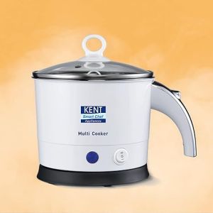 KENT Smart Multi Purpose Kettle Cum Steamer 1.2L 800W|Electric cooker with Steamer & boiler for Idlis,Instant Noodles,Momos,Boils Eggs & Steam vegetables|Inner Stainless steel