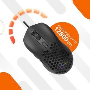 Amazon Basics Gaming Wired Mouse with 6 programmable Buttons I