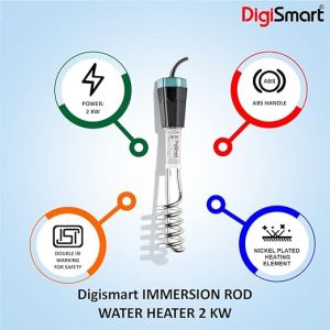 DigiSmart 2000-Watt Water Proof/Shock Proof Immersion Water Heater Black