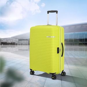 American Tourister Liftoff 79 cms Large Check-in Polypropylene Hard Sided Double Spinner Wheel Luggage/Trolley Bag/Suitcase Apple Green