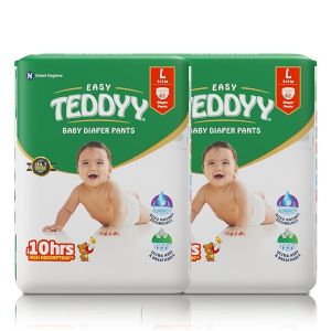 TEDDYY Baby Easy Large Diaper Pants 124 Count (Pack of 2)